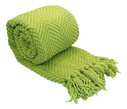 ~? Inicio Soft Things Green Throw Manta De Punto Tweed Throw 1