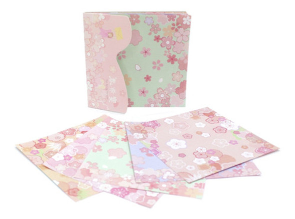Papel Origami Colorido Dupla Face Flores 15x15cm 56un 0