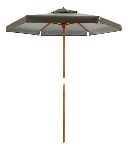 Ombrelone Itapema Em Bagum Haste De Madeira 2,00m Marrom 0