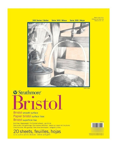 Papel Desenho Strathmore Bristol Smooth 270g 27,9 X 35,6 Cm 0