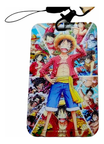 Porta Sube One Piece Luffy Llavero Colgante Con Correa 0