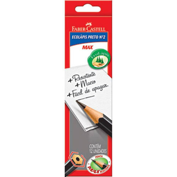 Ecolápis Grafite Nº2 Faber-castell Com 12 0 Ecolápis Grafite Nº2 Faber-castell Com 12 0