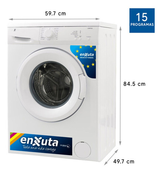 Lavarropas Frontal Enxuta 6 Kg 1000 Rpm 765 Europeo Dimm 1