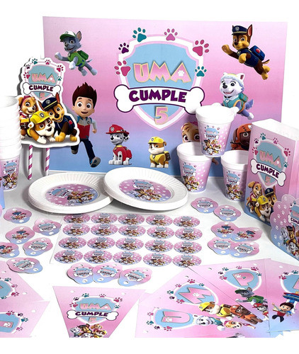 Cotillón Infantil Personalizado X 15 Paw Patrol Pastel 0