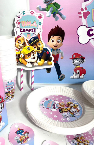 Cotillón Infantil Personalizado X 15 Paw Patrol Pastel 1