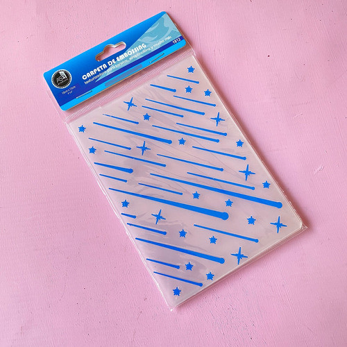 Carpeta De Embossing- Texturizadora- Repujado Estrellas Asb 1