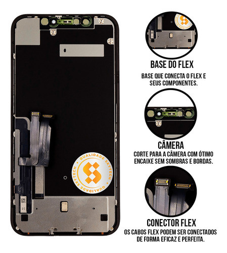 Tela Display Frontal Compatível iPhone XR Apple 6.1 Premium 1