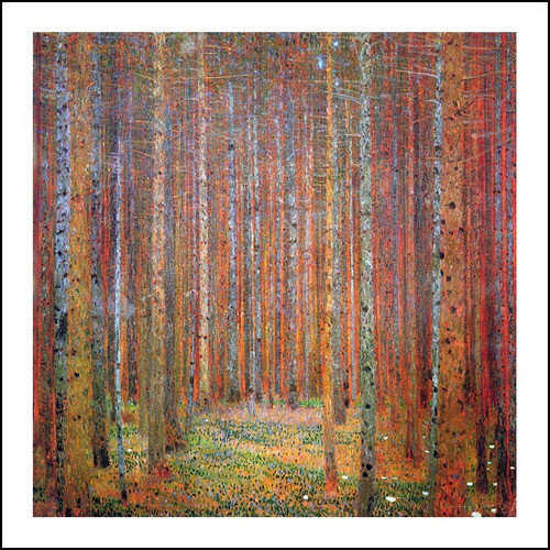 Lamina Fine Art Bosque De Abetos Klimt 60x60 M Y C 0