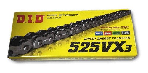 Corrente Did 525vx3 X 118 Mt-07 Mt-09 Fazer600 0