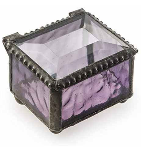 J Devlin Box 325  2 Mini Purpura Vidrieras Caja De Recuerdo 0