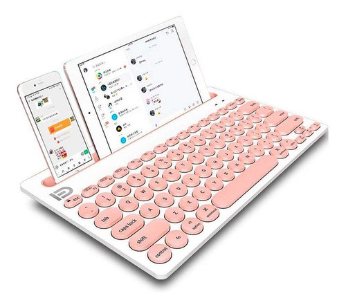 Teclado Inalámbrico iPad Celular - Rosado 0