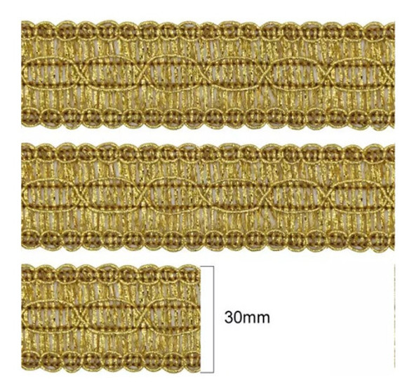 Passamanaria Metalizada 30mm/10mt 7350.dourado 23 1