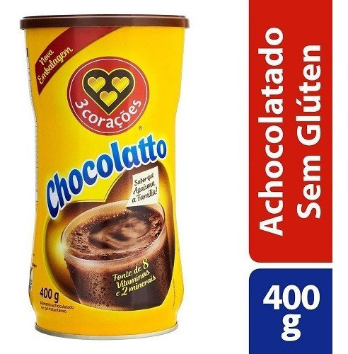 Achocolatado Chocolatto Ferro E Zinco 400gr - Três Corações 0