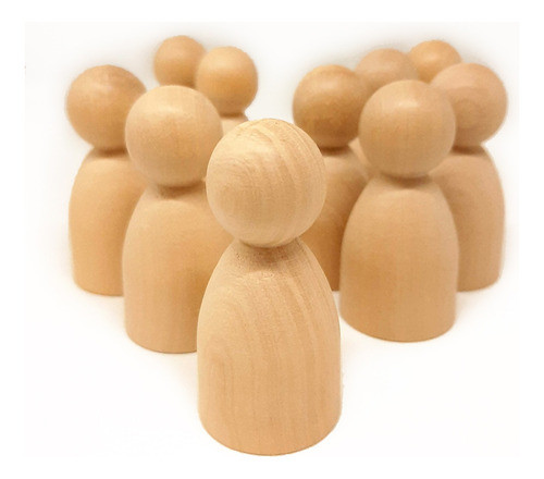 Muñeco Madera Generico X20 Pegdolls 6cm Waldorf Montessori 0