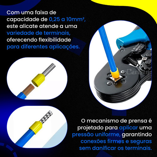 Kit Alicate Corte Bico 6 Alicate Crimpa Tubular Chave Fenda 1