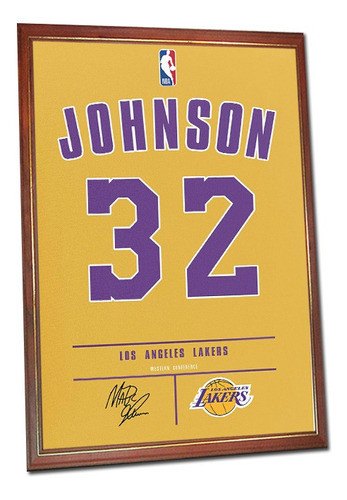 Nba Magic Johnson Los Angeles Lakers Poster Camiseta Cuadro 0
