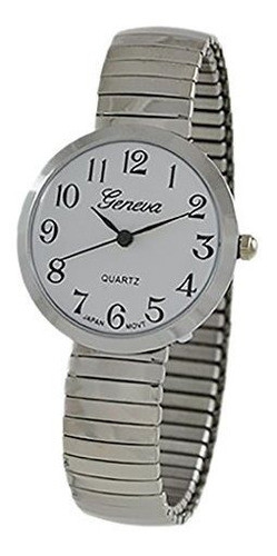 Rosemarie Collections Womens Round Geneva Stretch Band Watch 0