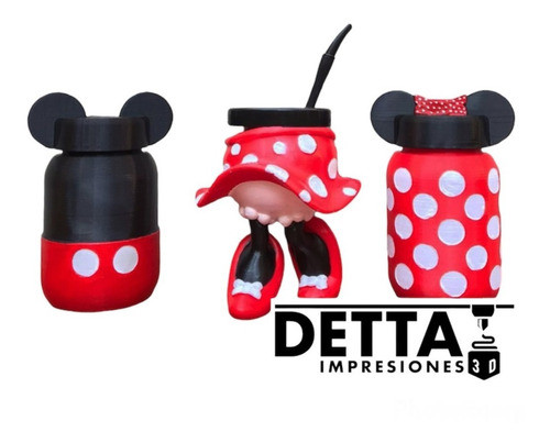 Set De Mate Minnie Y Mickey Impreso En 3d - Detta3d 0