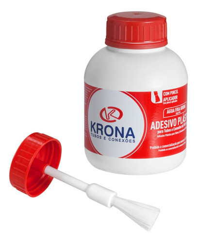 Cola Pvc Tubos Conexões Adesivo Plástico C Pincel Krona 175g 1