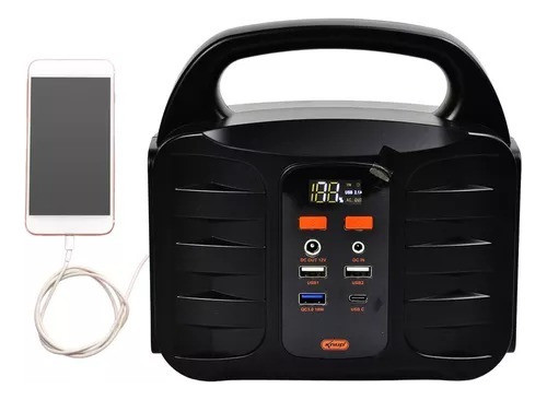 Gerador De Energia Portátil Bateria De Lítio Solar 110v 100w 1