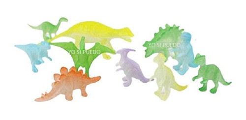 12 Dinosaurios Fluorescentes Brillan Oscuridad Mesa Lumínica 0
