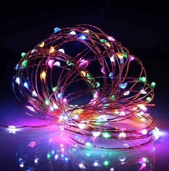 Guirnalda Hilo Alambre Cobre 30 Microled 3mts. Multicolor. 1