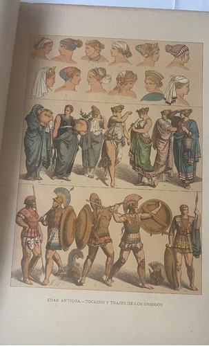 Antigua Lámina Tocados Y Trajes Griegos  Ar1 0