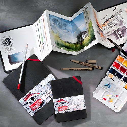 Caderno Hahnemuhle Watercolour The Zigzag Book A6 Retrato 1