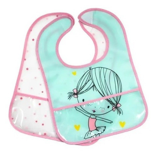 Kit C/ 4 Babador Bebê Infantil Menina Impermeável Camesa 1