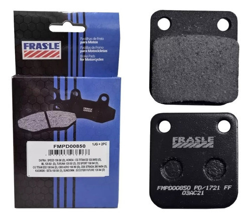 Pastillas De Freno Delantera Honda Cg Titan 150 Frasle 850 1