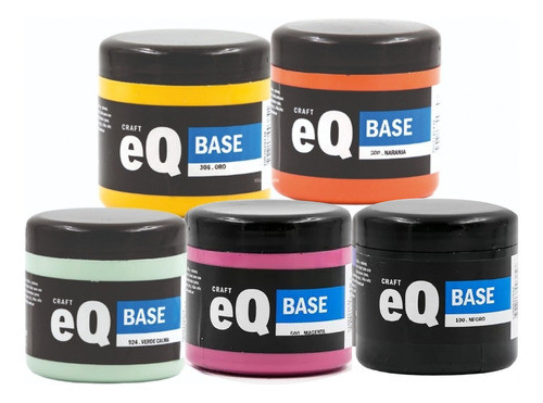 Set Artistico Eqarte X5 De Base Acrilica De 200cc Acrilico 0