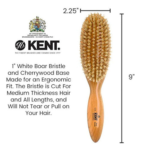 Cepillo Para El Cabello De Madera De Cerezo Ovalado Kent, Lc 1