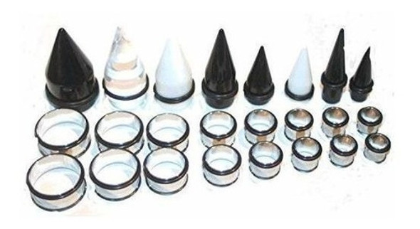 00 G1 Pulgada Oido Oido Kit De Estiramiento Negro Tuneles De 0