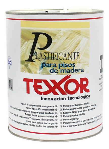 Plastificante Para Pisos Texxor Poliuretano 4 Lts 0