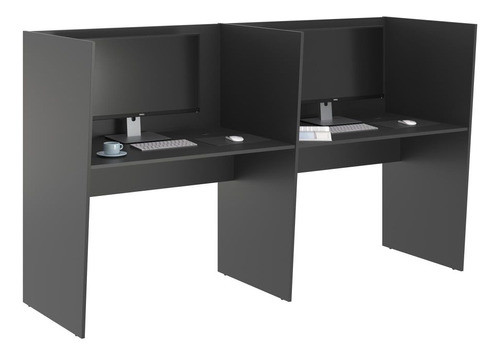 Guiche De Trabalho 2 Lugares Grecia Preto Onix 0