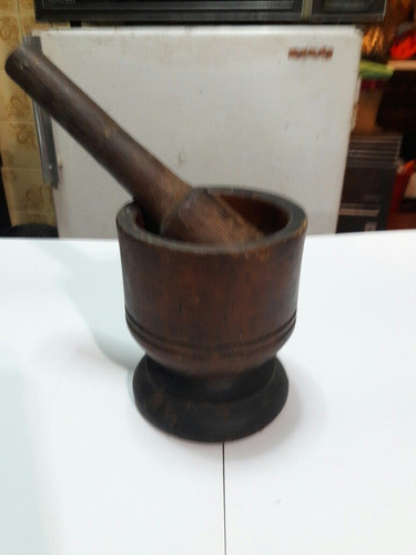 Mortero De Madera Grande 0