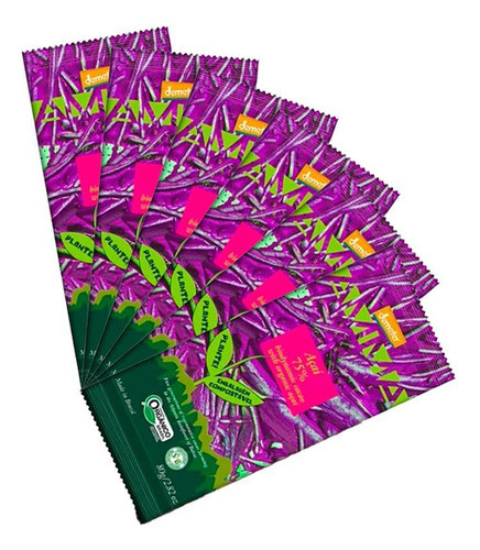 Kit 6x: Chocolate 75% Cacau Açaí Orgânico Biodinâmico Amma 0