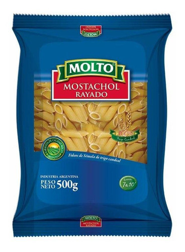 Pack X 12 Unid Fideos  Mostachol 500 Gr Molto 0