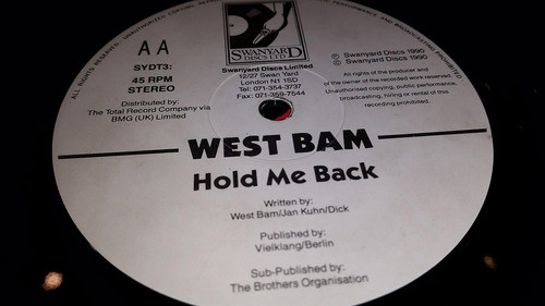 Westbam Alarm Clock Hold Me Back Vinilo Uk Muy Bueno 1990 1