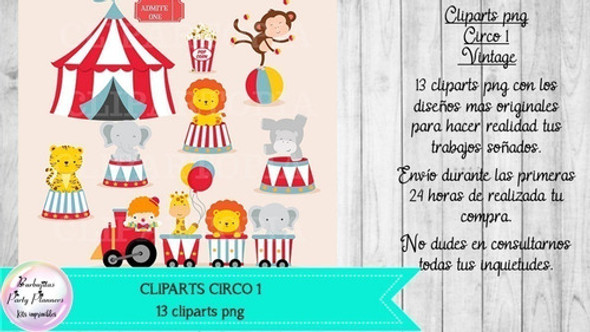 Cliparts Png Circo 1 - Kit Imprimible 1