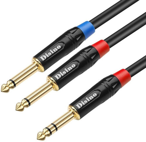 Cable De Audio Estereo Trs De 1/4  A Doble Ts De 1/4  | 1 M 0