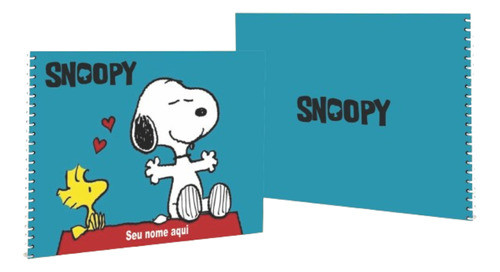 Caderno Desenho Snoopy Personalizado C/ Nome 50fls Capa Dura 0