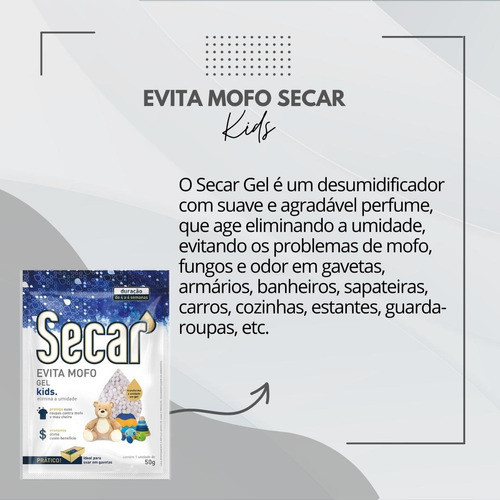 3 Unid. Evita Mofo Secar Gel Gavetas 50g Kids Armários 1