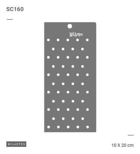Stencil Lunares Plantilla Milartes- Sc 160- 10x20cm 0