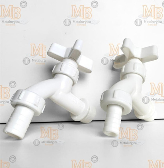 Canilla Plastica Blanca 3/4 Pulgada Pico Manguera - X 15 Un 1