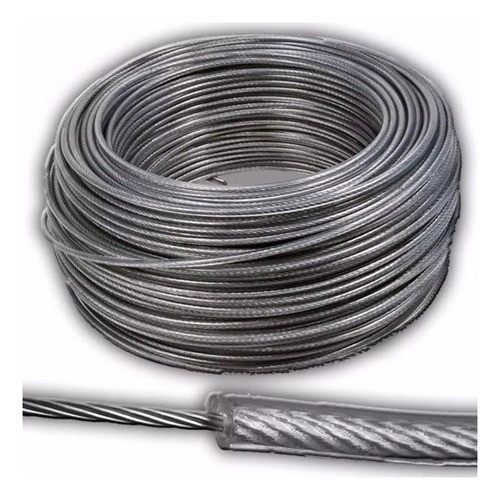 Cable Acero Forrado Pvc Tender Colgar Ropa Rollo 300mt Soga 0