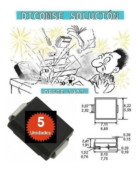 Diodo Smcj30ca Smcj30 Código Inscripto Bfk Do214 X5 Unidades 0