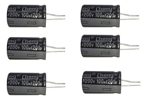 Condensador Capacitor 100mf 200v 10 Piezas Nuevos Desoldados 0