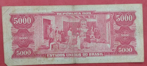 Cédula C 109 Cinco Mil Cruzeiros 1964 Lote 1320 1