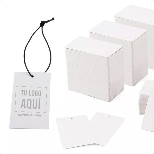 Etiqueta Ropa Tag Personalizadas Blanca  Precinto 6x8cm 200u 0